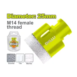 Թագագլխիկ ալմաստե զոդված 25մմ DYLLU DTKJ8K25