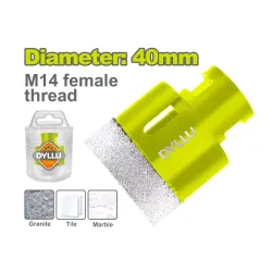 Թագագլխիկ ալմաստե զոդված 40մմ DYLLU DTKJ8K40