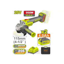 Անկյունային հղկող մեքենա մարտկոցային 20Վ 115 մմ DYLLU DTLAP5322