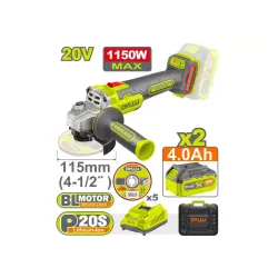 Անկյունային հղկող մեքենա մարտկոցային 20Վ 115 մմ DYLLU DTLAPB522