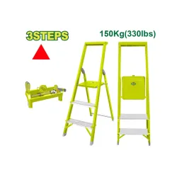 Սանդուղք պողպատից և ալյումինից, 3 քայլ, 150 կգ DYLLU DTLD1H03