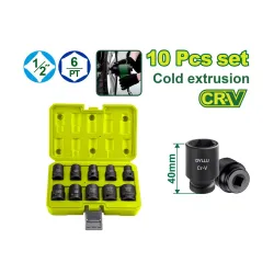 10 հատ հարվածային գլխիկի հավաքածու DYLLU DTMS1D01 10-24մմ