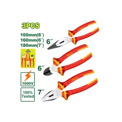 Դիէլեկտրիկ աքցանների (3 հատ) հավաքածու DYLLU DTPS0633 160-180մմ