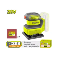 Էքսցենտրիկ հղկող մեքենա մարտկոցային 20Վ 110x100մմ DYLLU DTRAP5010