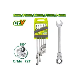 Համակցված ճկուն բանալիների (5 հատ) հավաքածու DYLLU DTSP5205 8-14մմ