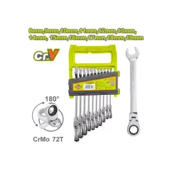 12pcs Flexible Ratchet Spanner Set DYLLU DTSP5212