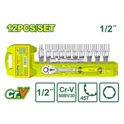 1-2'' գլխիկների (12 հատ) հավաքածու DYLLU DTST2212 10-24մմ