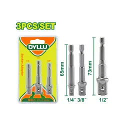 Ճռիկի գլխիկների ադապտերների հավաքածու (3 հատ) DYLLU DTSV4K01 1-4''-3-8''-1-2''