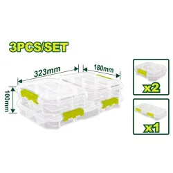 Պահեստավորման թափանցիկ տուփերի (3 հատ) հավաքածու DYLLU DTTB8343 L-S