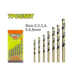 Գայլիկոնների հավաքածու  պարուրաձև գերարագ 2-8մմ 7 հատ  DYLLU DTTD3K01