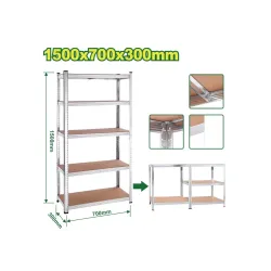 Դարակներպահեստավորման  5 հարկանի 1500x700x300մմ DYLLU DTTS1A73