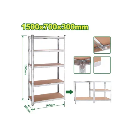 Դարակներպահեստավորման  5 հարկանի 1500x700x300մմ DYLLU DTTS1A73