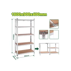 Պահեստավորման դարակներ 5-հարկանի DYLLU DTTS1A94 1800x900x400մմ