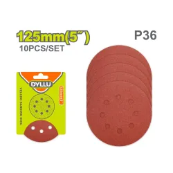 Կպչուն սկավառակ փայտ, մետաղ հղկող 125մմ P36 10 հատ DYLLU DTZA5111