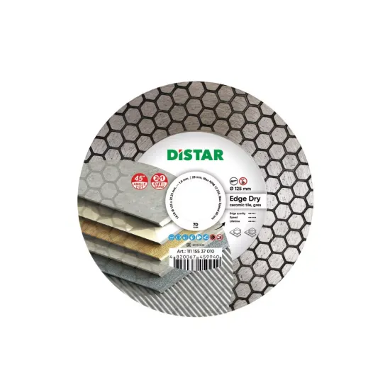 Ալմաստե կտրող սկավառակ 1A1R 125x22.22x25x1.6mm Edge Dry Ալմաստե կտրող սկավառակ 1A1R 125x22.22x25x1.6mm Edge Dry