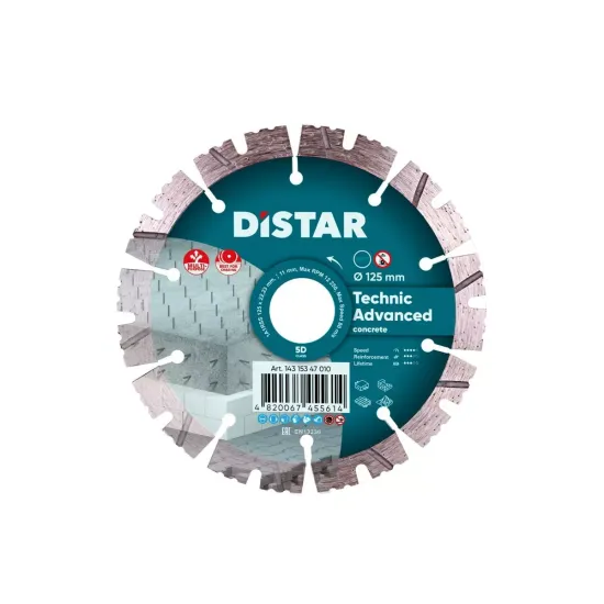 Ալմաստե կտրող սկավառակ DISTAR 1A1RSS 125 Technic Advanced 125x22.22x11x2.2mm Ալմաստե կտրող սկավառակ DISTAR 1A1RSS 125 Technic Advanced 125x22.22x11x2.2mm