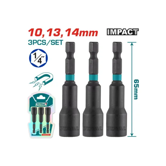 Magnetic impact nut set