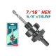 Arbor for hole saw 7/16 inch
