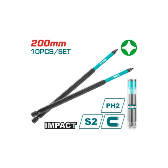 PH2 impact screwdriver 200mm bits set 10pcs