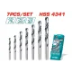 HSS twist drill bit set 7pcs