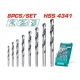 HSS twist drill bit set 8pcs