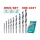 HSS twist drill bit set 9pcs