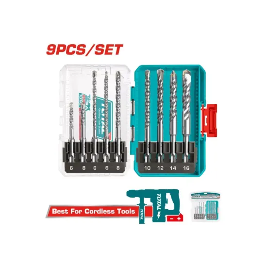 Drill bits set SDS plus 9pcs