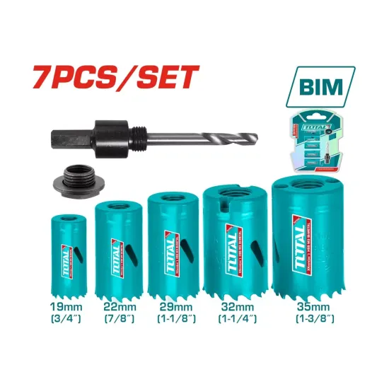 7 Pcs Bi-metal Hole Saw Set