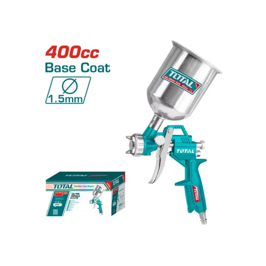 Paint spray gun with top tank 