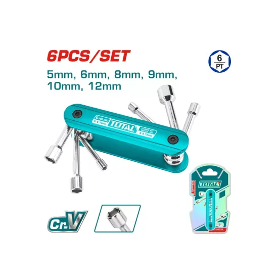 Folding set of nut driver 6 pcs.