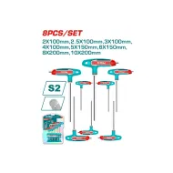 T-աձև վեցանկյուն բանալիների հավաքածու ՝ 8 հատ