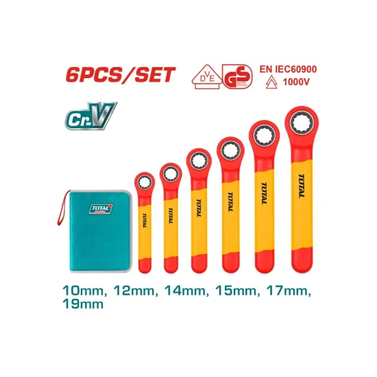 Insulated ratchet wrench set 6 pcs