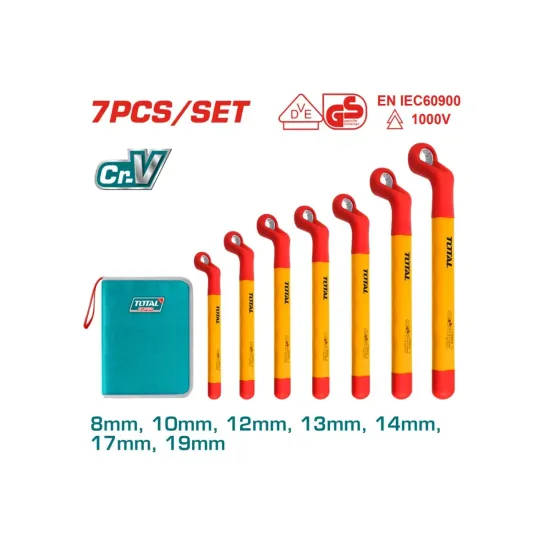 Insulated ring wrench set 7 pcs