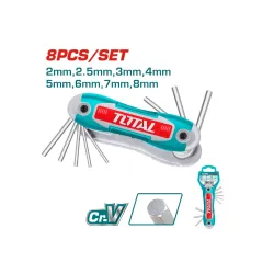 Վեցանկյուն բանալիների ծալովի հավաքածու 8հատ