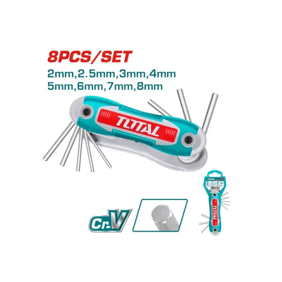 Folding set of hex keys 8pcs.