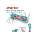 Folding set of hex keys 8pcs.