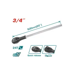 Ճռիկ (ռետչե կլյուչ) 3/4" - 500մմ