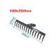 Steel rake 100x350mm