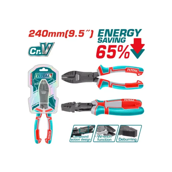 Compound action combination pliers 240mm