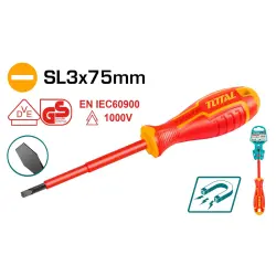 Slotted screwdriver Dielectric SL3x75mm 1000V Slotted screwdriver Dielectric SL3x75mm 1000V