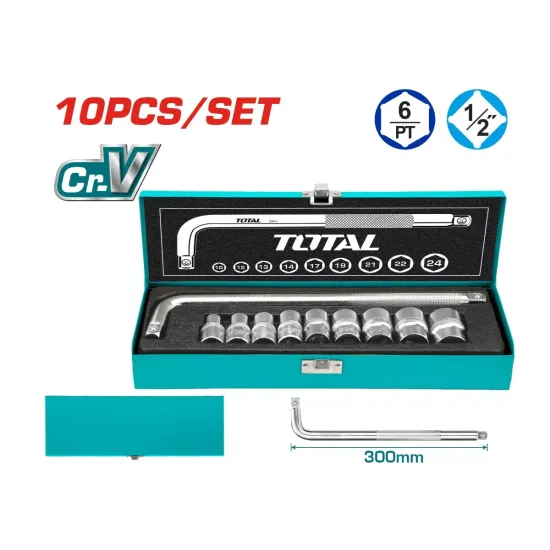 Socket set 1/2" 10 pcs