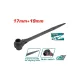 Double side ratchet wrench 17x19 mm