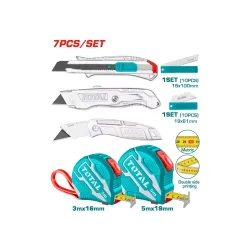 Չափիչ ժապավենների և դանակների հավաքածու