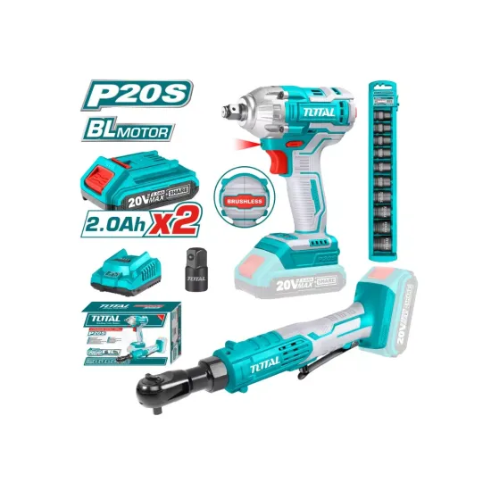 Cordless impact wrench and clamp 20V