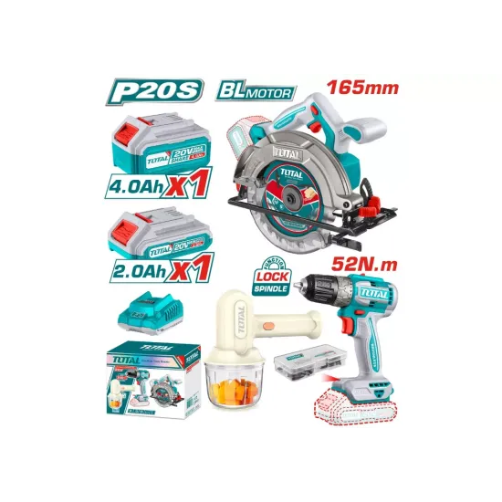 Combo set Cordless circular saw and screwdriver, cordless hand mixer, battery and charger
