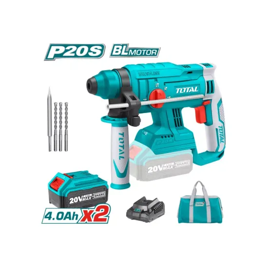Li-Ion Rotary Hammer 20V / 4A / 1,7J/Brushless Motor/INDUSTRIAL