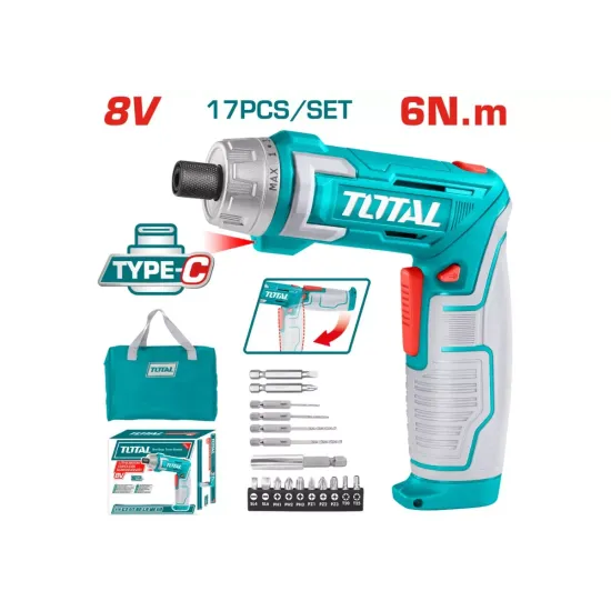 Cordless screwdriver 8V /6 Nm USB Type-C