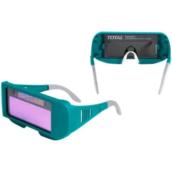 Auto darkening welding glasses