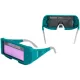 Auto darkening welding glasses