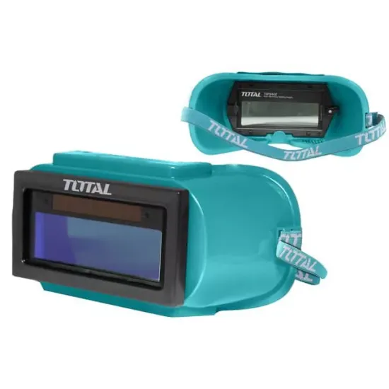 Auto darkening welding glasses